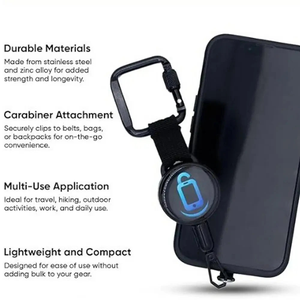 Retractable Anti-Theft Phone Holder Cellphone Lanyard Strap Smartphone Safety Tether with Belt Clip Cellphone Lanyard for Travel