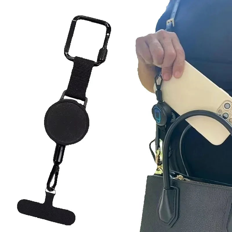Retractable Anti-Theft Phone Holder Cellphone Lanyard Strap Smartphone Safety Tether with Belt Clip Cellphone Lanyard for Travel